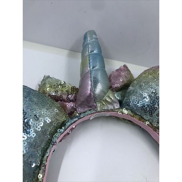 Disney Parks Unicorn Minnie Mouse Ears Headband-pastel Sequin Bow Horn - Picture 13 of 16